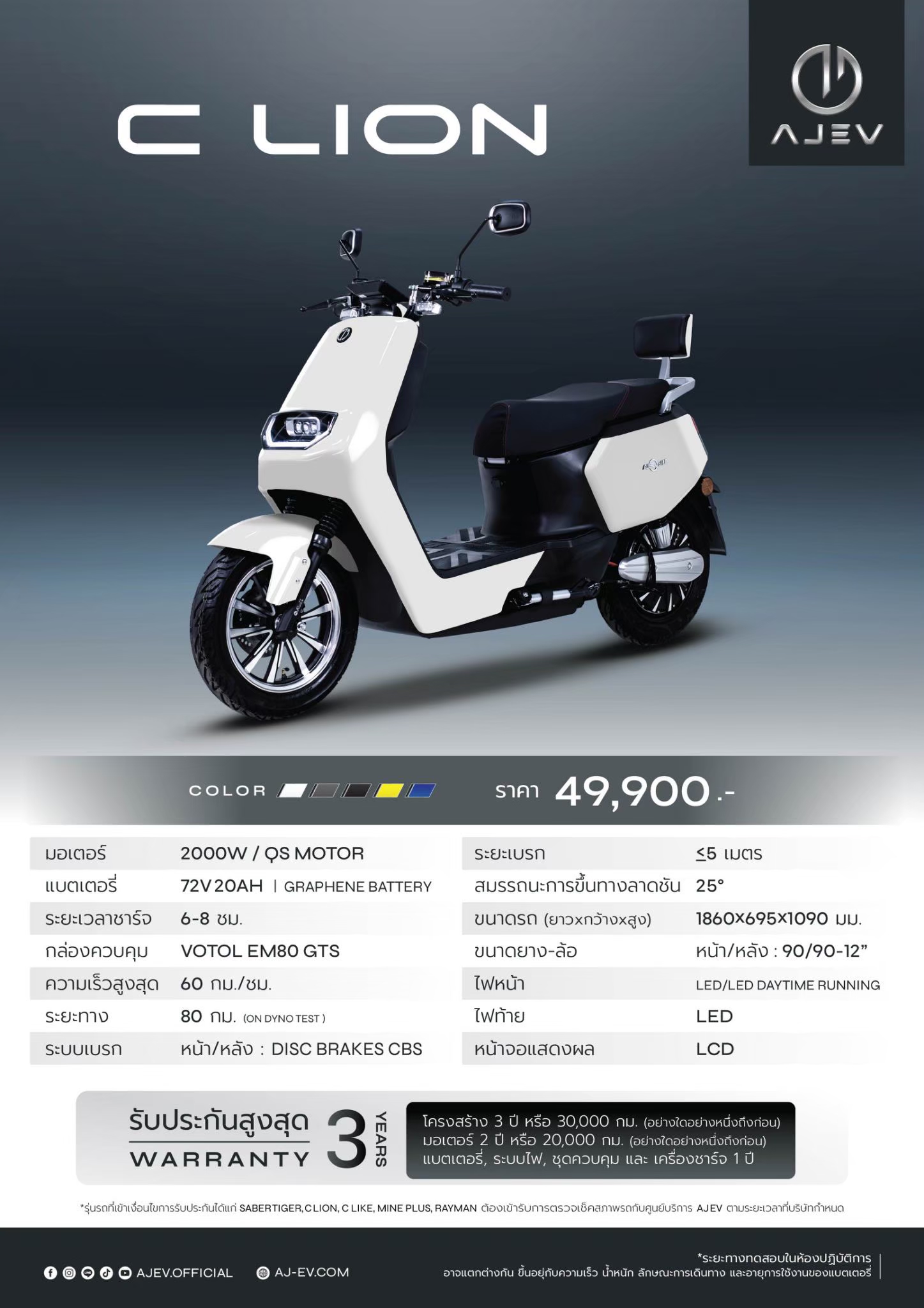AJ EV C-Lion specification poster