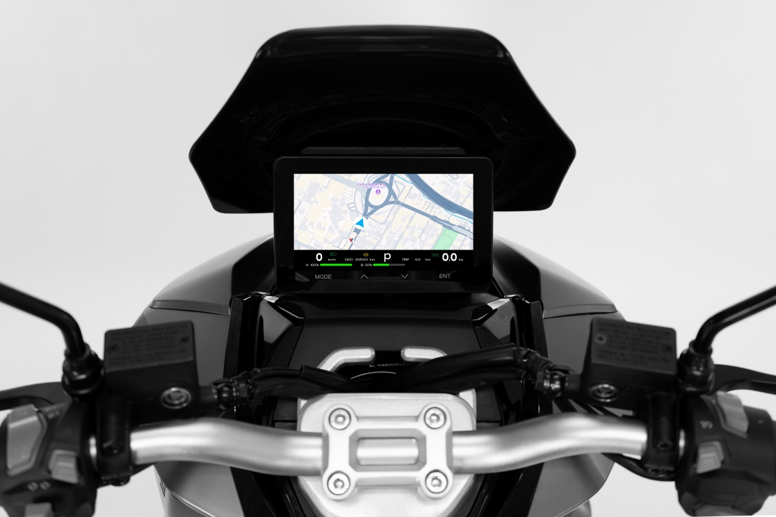 NCV display showing navigation map