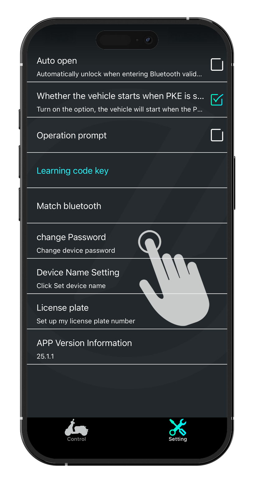AJEVSTART_PhoneMockup_05_Setting_BT-Change
